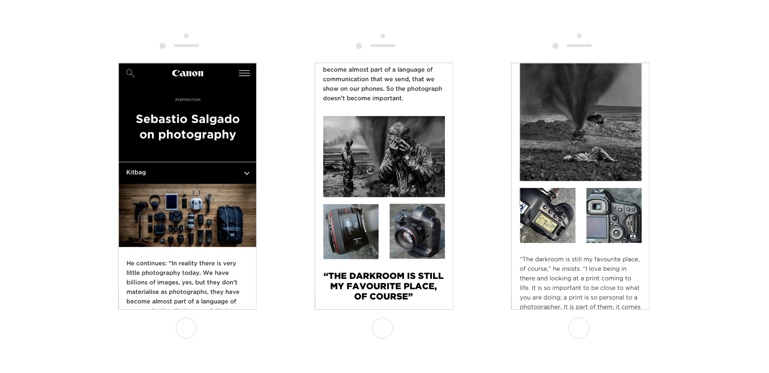 Kitbag story, mobile